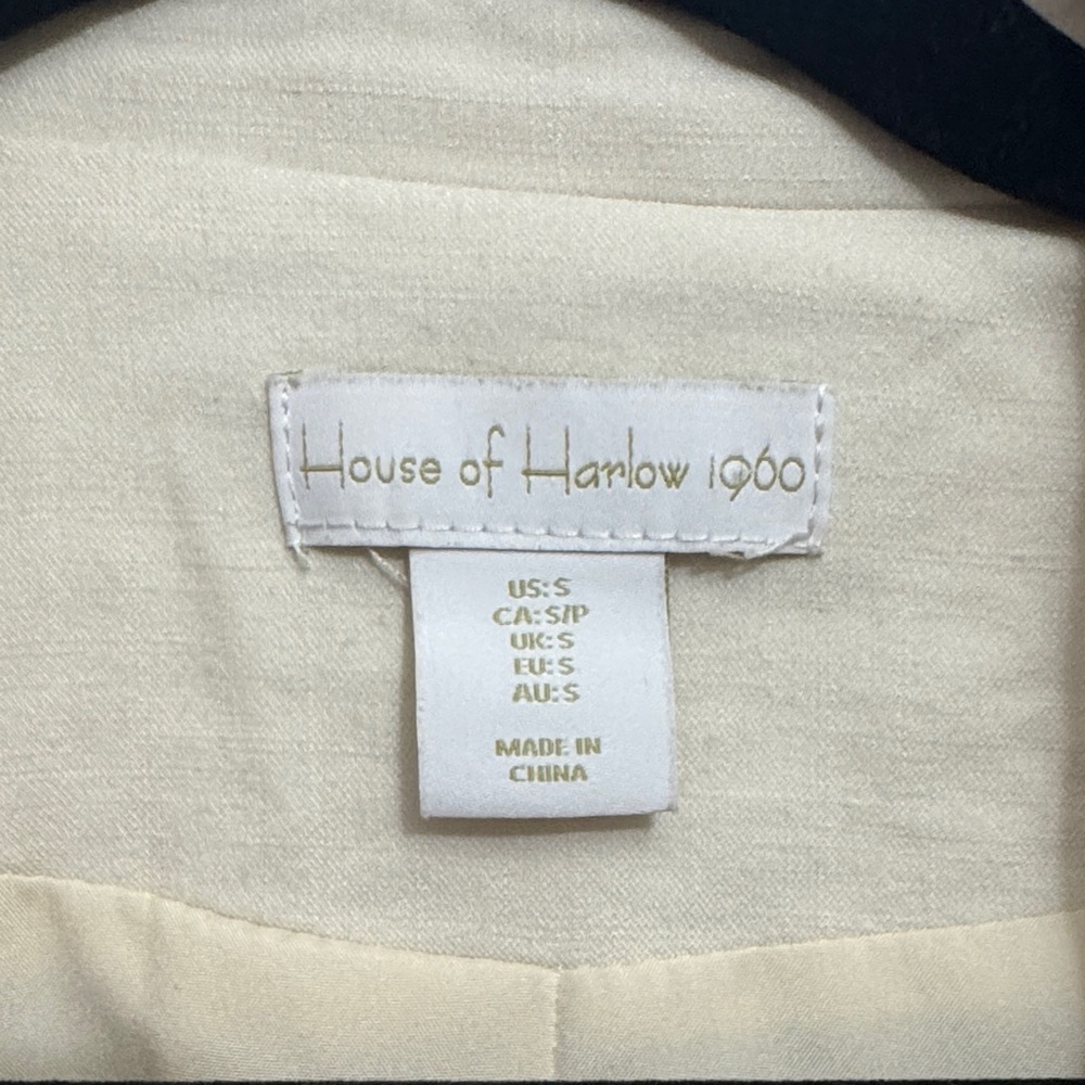 House of Harlow 1960 Double-Breasted Cream Blazer - Picture 2 of 7